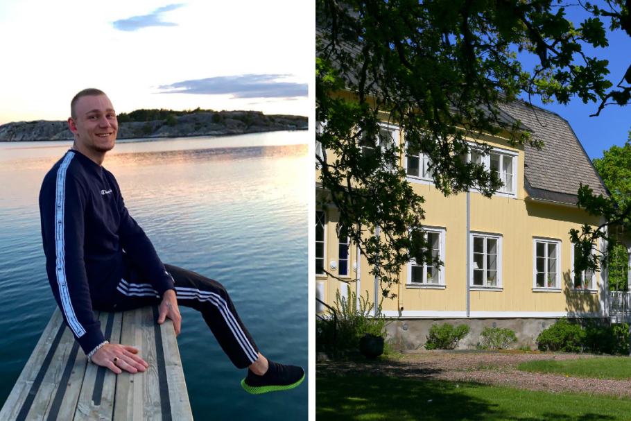 En tudelad bild på Brian och Karmansbo